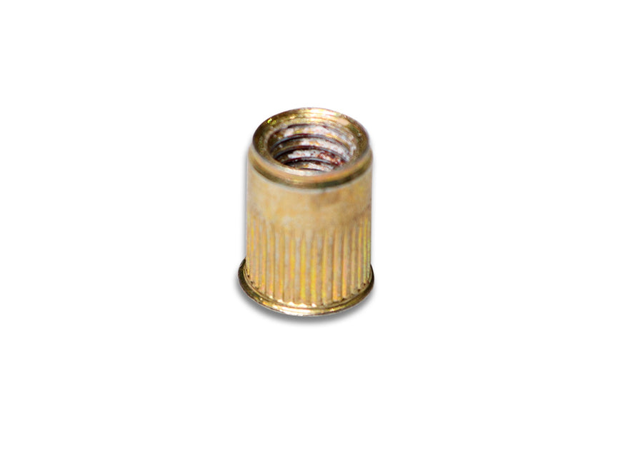 E-Z-GO Nut Insert M10x1.4 corrosion-resistant fastener for golf cart assembly, showing the high-quality steel nut.