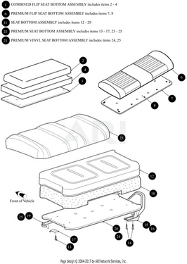 Seat Bottom Foam Padding OEM E-Z-GO 71603G02 For Golf Carts Medium Texture Replacement Pad - Rainier Parts
