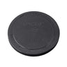 E-Z-GO OEM end cap plug for golf carts, black plastic replacement part with a smooth, rounded design.