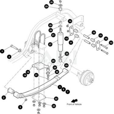 Rear Suspension Plate TS-2 ECOAT OEM For E-Z-GO Golf Carts Durability And Smooth Ride 652246 - Rainier Parts