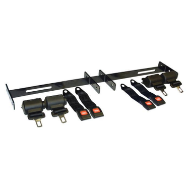 E-Z-GO OEM retractable seat belt kit for 4-passenger golf carts, safety upgrade, universal fit, black seat belt with buckle