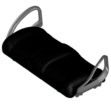 OEM E-Z-GO 629269G2521 Premium Seat Assembly Black Pod Bottom Direct Fit for Golf Carts with Hardware