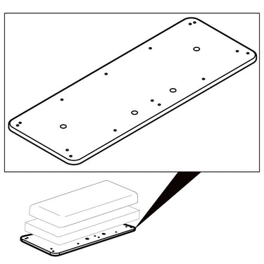 E-Z-GO OEM seat bottom for golf carts, durable replacement part with hip design, easy to install.