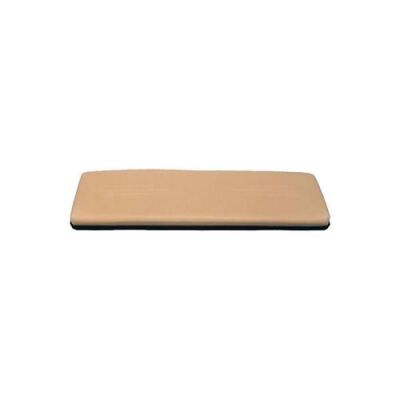 E-Z-GO OEM tan seat back assembly for Workhorse 800 golf cart, durable seat support with brand logo visible.