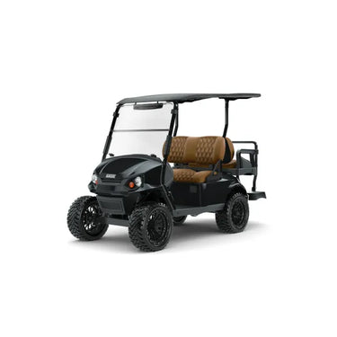 EZGO OEM Back Seat Assembly Amarillo Brown Leather Look Vinyl for Golf Carts Model 10061300G0226 - Rainier Parts