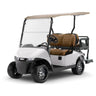 E-Z-GO OEM premium seat bottom assembly in Amarillo Brown, designed for golf carts, featuring durable upholstery and secure fit.