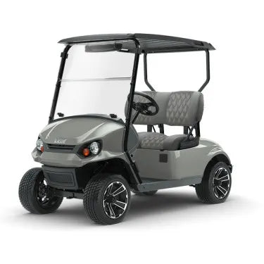 E-Z-GO OEM seat back assembly in Tundra Grey for golf cart, model 10061300G0227, premium quality seat replacement.