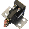 E-Z-GO OEM 14V solenoid with hardware for golf carts, high-performance service part showing electrical connections and metal casing.