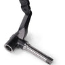 E-Z-GO OEM machined right-hand spindle for golf cart front end replacement, durable metal construction with precise machining.