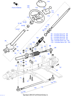 E-Z-GO OEM Steering Column Assembly 70610G01 Premium Direct Fit For Golf Carts OEM Replacement