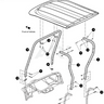 OEM EZ-GO Canopy Top Strut Kit 10029692 For Golf Carts Weatherproof Durable Replacement Part - Rainier Parts