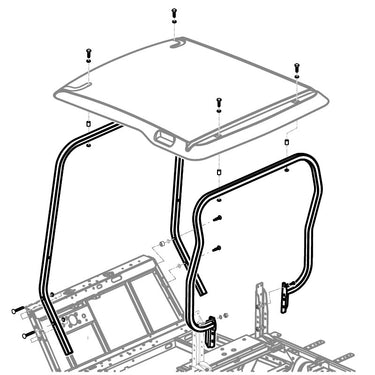 E-Z-GO OEM Strut Set 654452 For 54 Inch Top Kit Golf Carts