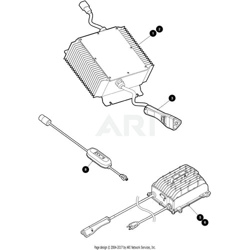 EZGO Gen2 350W Charger OEM For Golf Carts Part Number 10009053G04 IP Rated With 3M Cord