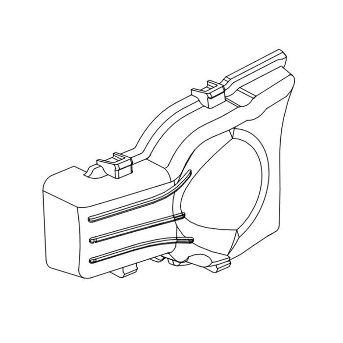 E-Z-GO OEM CVT service cover for filter and ISG EFI systems on golf carts, model 696112, black plastic component.