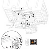E-Z-GO 27680G01 electric dump toggle switch for golf carts, OEM replacement switch with black toggle and mounting base.