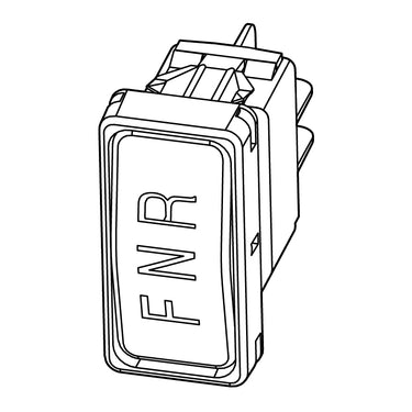 E-Z-GO Contura XI FNR rocker switch for Valor 48V golf carts, OEM replacement part, with black rocker design.