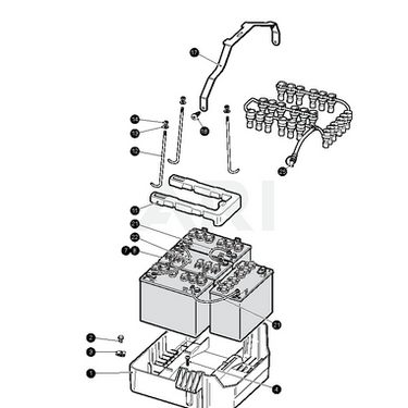 EZ GO OEM 603064 Battery Tray Plastic for RXV Golf Carts 2008 and Later Genuine Parts