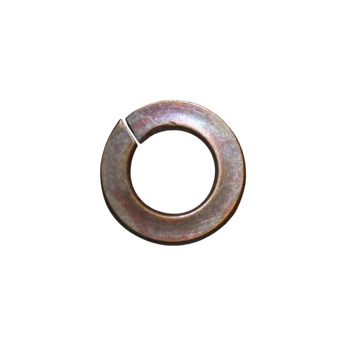 E-Z-GO OEM silicon bronze lock washer for golf carts, vibration-resistant fastener, secure fastening, and durable washer.