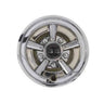 E-Z-GO RXV 8-inch chrome stainless steel wheel cover for golf carts, compatible with 2013-2015 RXV Fleet models, 48V and gas.