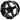 12X7 Rogue Golf Cart Wheel E-Z-GO 690528 - Lightweight design with black machined face enhances durability and performance for E-Z-GO models.