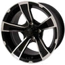 12X7 Rogue Golf Cart Wheel E-Z-GO 690528 - Lightweight design with black machined face enhances durability and performance for E-Z-GO models.