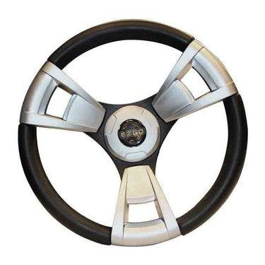 EZGO OEM Model 13 Steering Wheel Brushed Finish Direct Fit For Golf Carts P/N Model 13