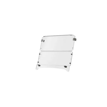 E-Z-GO OEM split windshield for RXV and Valor golf carts, clear, durable all-weather protection with modular top compatibility.