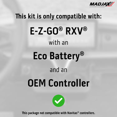 MadJax® Kinect™ Display Screen Kit for EZGO RXV w/ Eco Battery & OEM Controller, 25-322