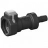 Flow Rite BA-QDV-232 battery coupler with 1/4-inch barb valve for secure vehicle battery system connections in a watering kit.