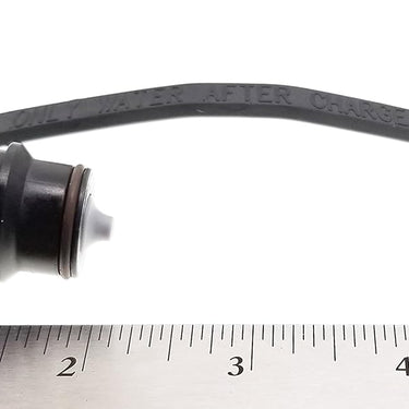 Flow Rite BA-QDV-505 battery coupler with quarter-inch barb, dust cover, leak-proof design for EV technicians and DIY projects