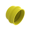 JOHN DEERE M143338 Wheel Cap - Durable Wheel Cover, showcasing a side view of the bright yellow wheel cap designed for high durability.