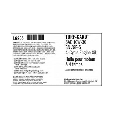 High-quality components of the JOHN DEERE LG265 Maintenance Kit for enhanced equipment longevity and efficiency.