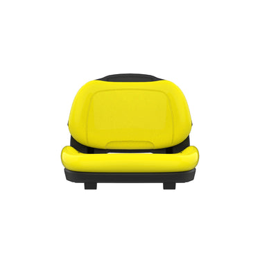 JOHN DEERE AUC13500: Yellow Seat Assembly emphasizing its weather-resistant features and easy maintenance.