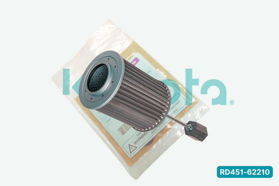 Kubota hydraulic suction filter RD451-62210 for tractor hydraulic systems, designed for optimal performance and durability.