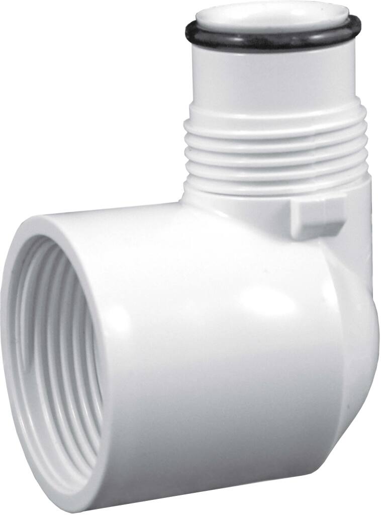 Lasco Swing Joint Outlet 1.25-inch female to 1-inch male Acme fitting for plumbing systems in residential and commercial use.