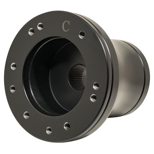 Nivel EZGO steering wheel adapter N56707 for golf carts, black plastic adapter with 5-6 hole design, fits EZGO models