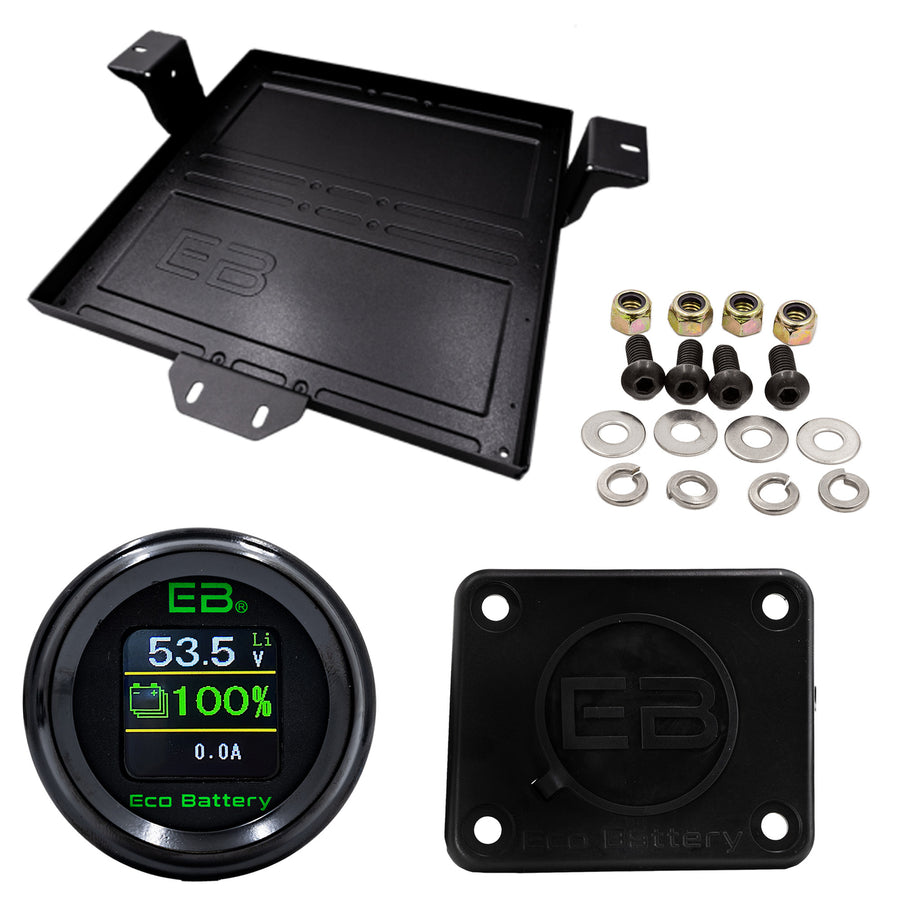 Nivel NI-3221 EZGO RXV lithium battery installation kit for Eco 51V 105Ah LiFePO4 golf cart with skinny battery design.