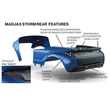 MadJax Storm Body Kit Nivel N05-235-BL02 Admiral Blue Metallic Exterior Upgrade for Golf Carts