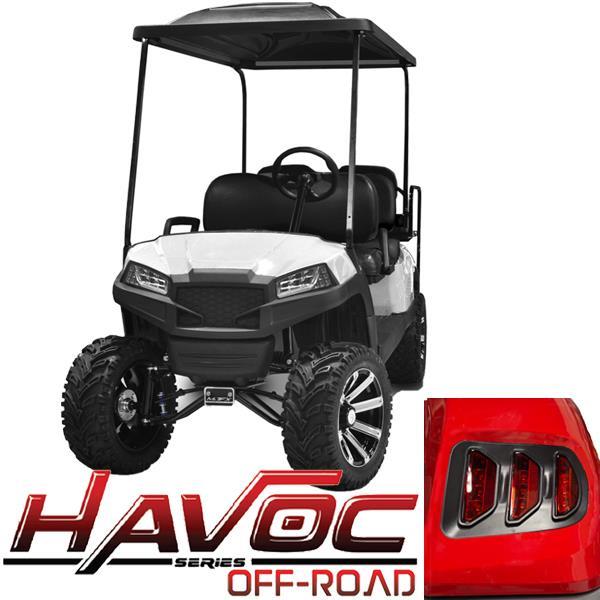 Nivel Havoc Off Road Body Kit in white for Yamaha G29 Drive 2007-2016, rugged off-road look, premium fit, durable design.