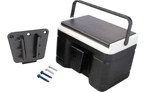 Nivel N31503 golf cart cooler bracket for six cans, easy to install, designed for on-course refreshment and convenient beverage storage.