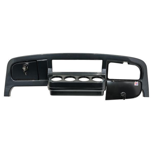 Nivel OEM EZGO T48 Carbon Fiber Dash Cover for 2015 and up golf carts, UV protected, easy to install, durable dashboard accessory