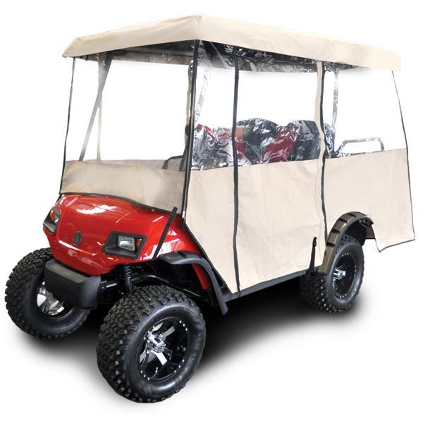 Nivel Red Dot Soft Enclosure for 88-inch Top Golf Cart, weatherproof cover, lightweight protection for outdoor use