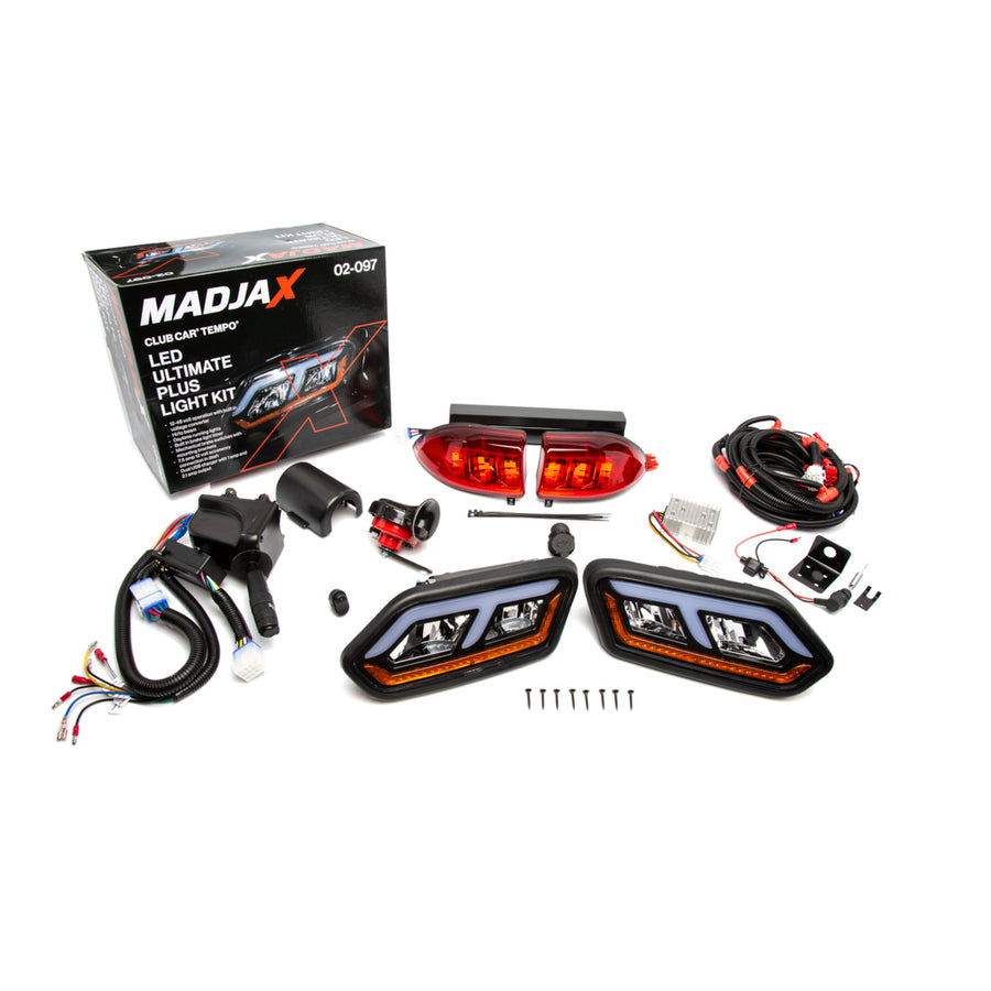 Nivel N02-097 Ultimate Plus Light Kit for Club Car Tempo golf carts, featuring LED lights and easy installation.