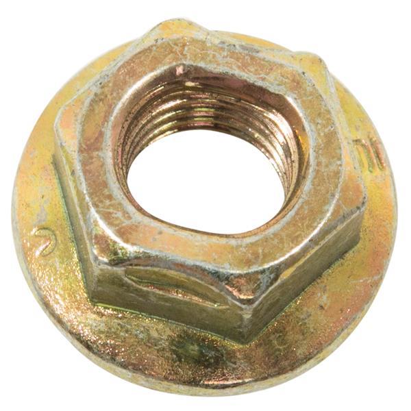 Nivel N17 M10x1.5 flange nut for Club Car Precedent and Subaru EX40, durable, vibration-resistant metal nut.