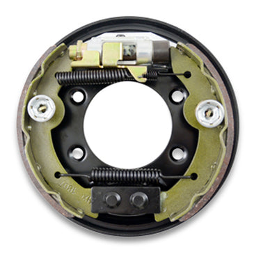 Nivel N2BP706 backing plate for Star EV Sirius Capella golf cart passenger side brake assembly, shown in a close-up view.