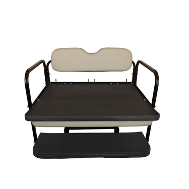Nivel GTW Mach3 Rear Flip Seat For Yamaha Drive2 2017 Up Gray Converts To Flatbed For Extra Cargo Golf Cart Enthusiasts