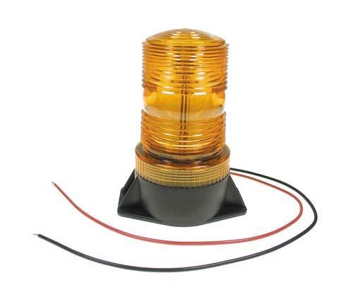 Nivel 10893 amber strobe light mounted on a vehicle, 12V universal fit safety beacon for golf carts and fleet vehicles.