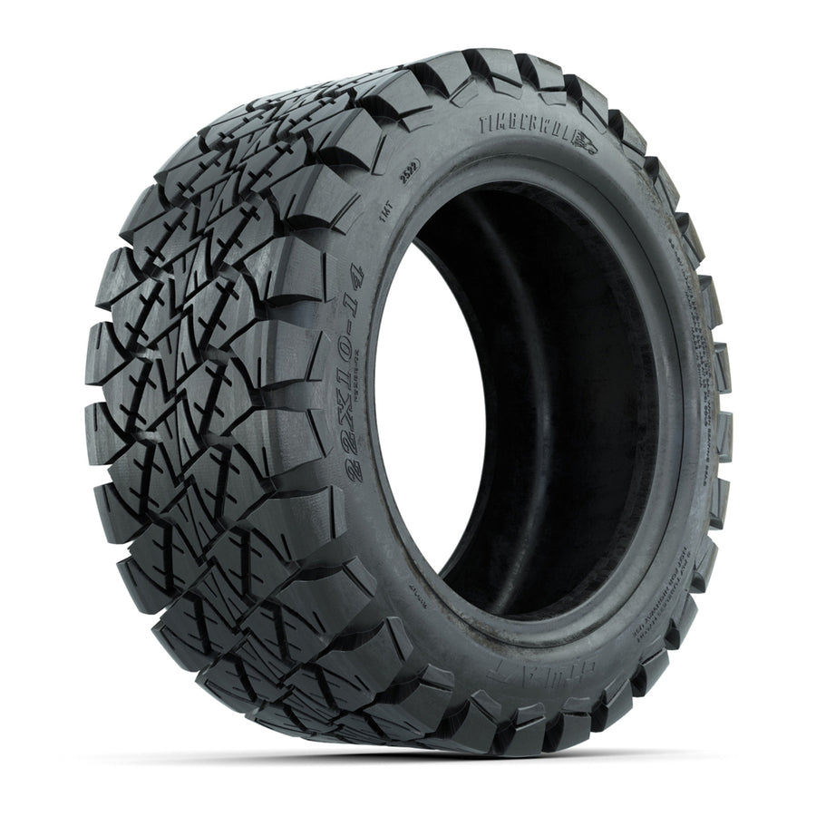 Nivel GTW Timberwolf AT tire 22x10-14 all terrain off-road tire for durable, heavy-duty performance on rugged terrain.