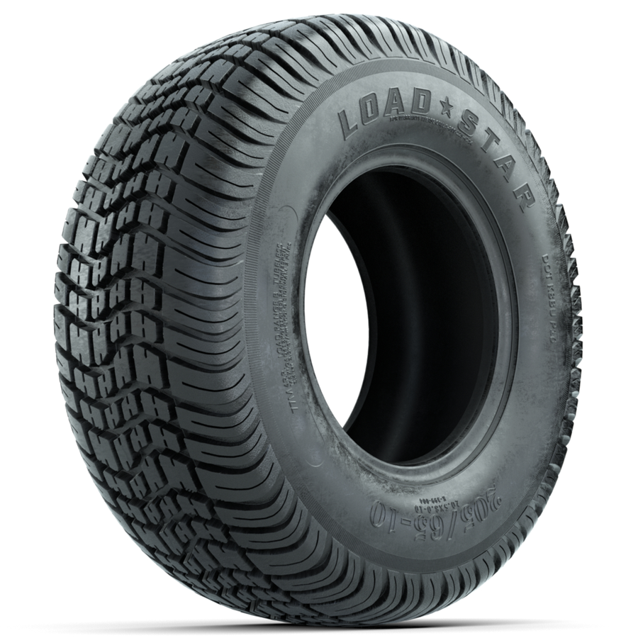 Nivel Load Star Street Tire 205/65-10 for golf carts, reliable daily driver with durable rubber and tread pattern.