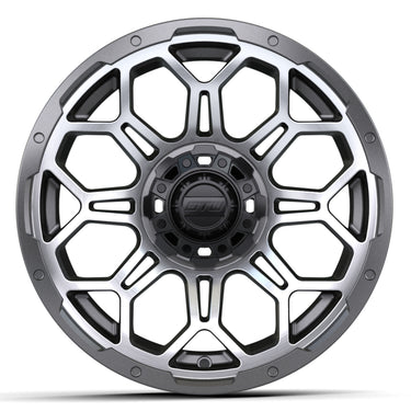 Nivel N19-225 14 Inch GTW Bravo Wheel Matte Gray Machined For Golf Carts Performance And Style